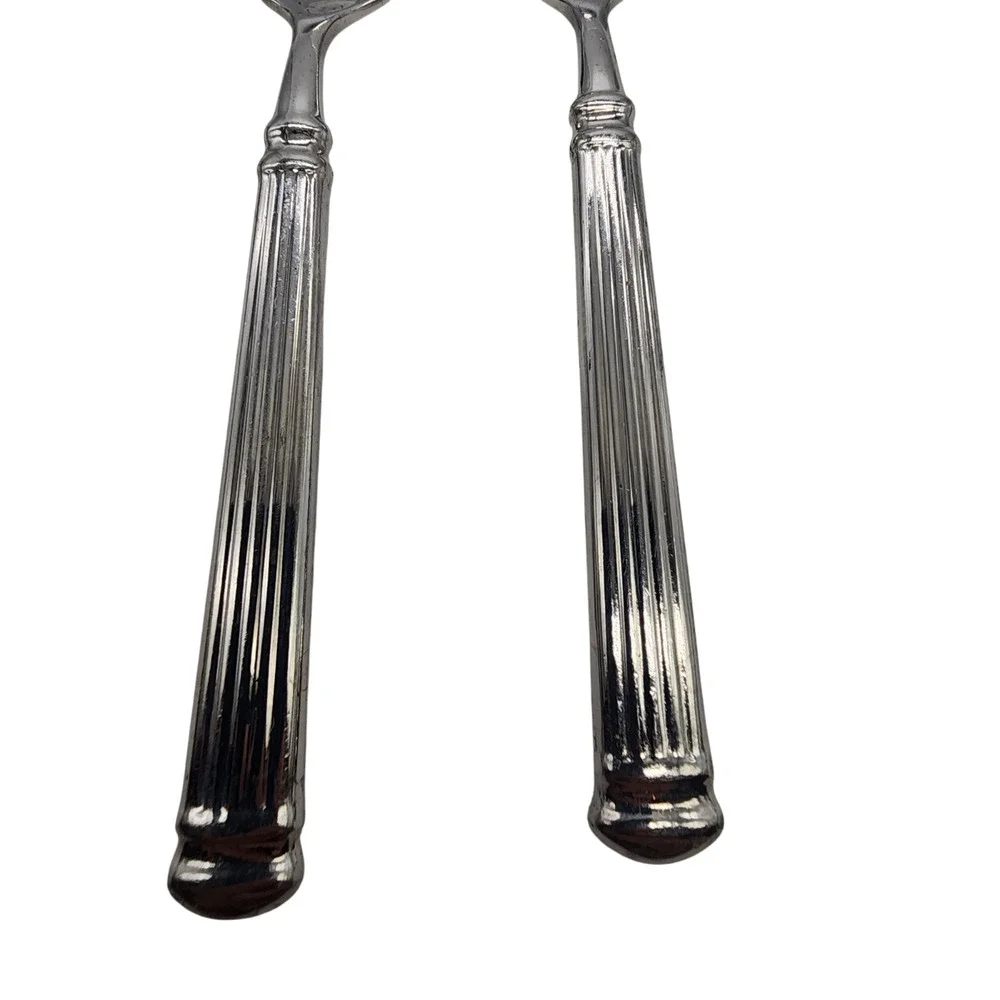 Pair (2) Cambridge Teaspoons Continental Stainless 18/10 Silverware